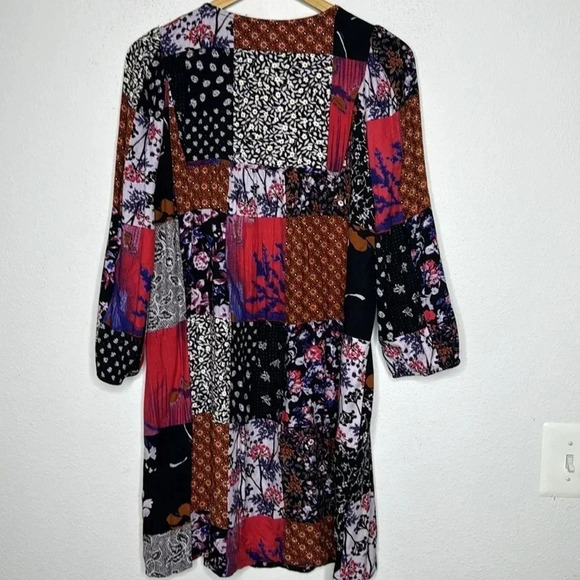 Anthropologie One September Arcata Patchwork Dress size XS gypsy old world dress - Picture 6 of 9